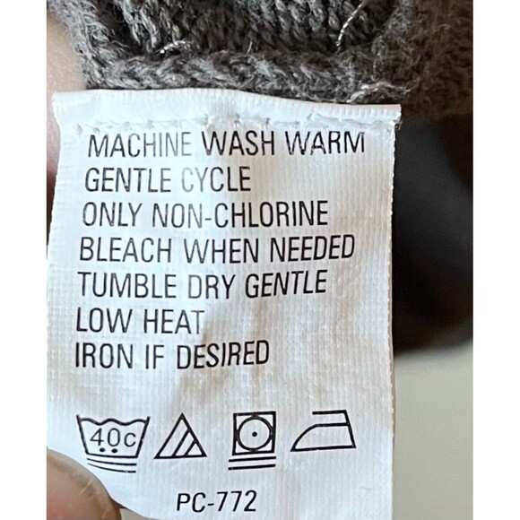 Izod Argyle Men's Large Brown 100% Cotton V-Neck Pullover 100% Cotton Sweater - Picture 5 of 7